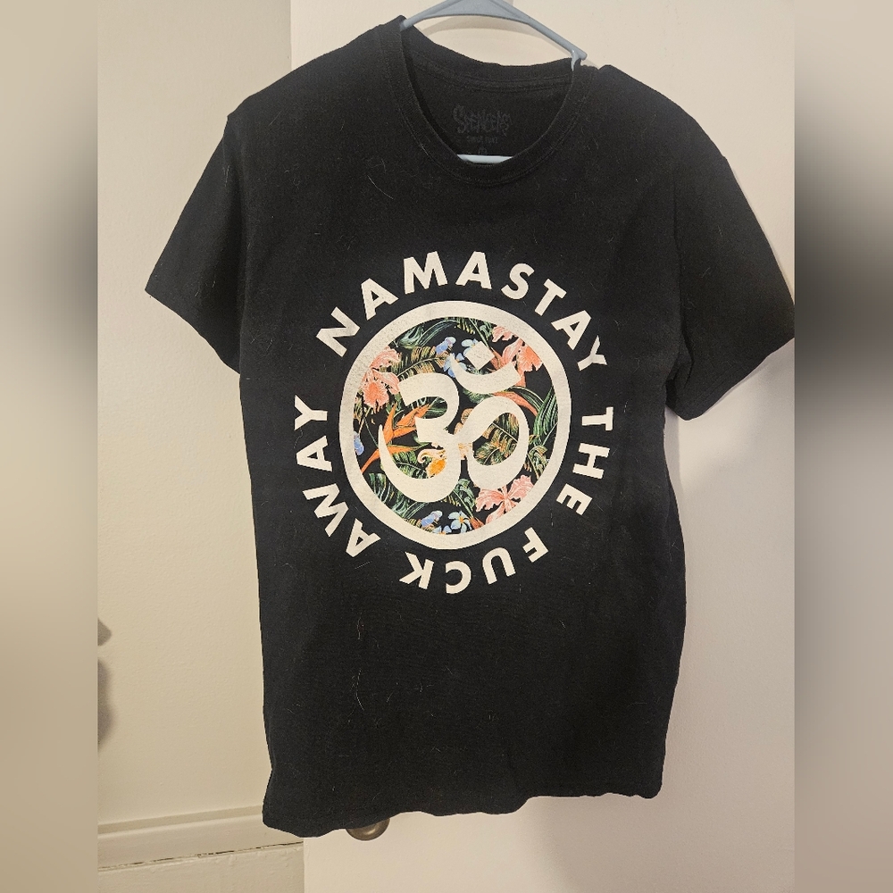 Stussy Black 'Namastay' Womens Tee